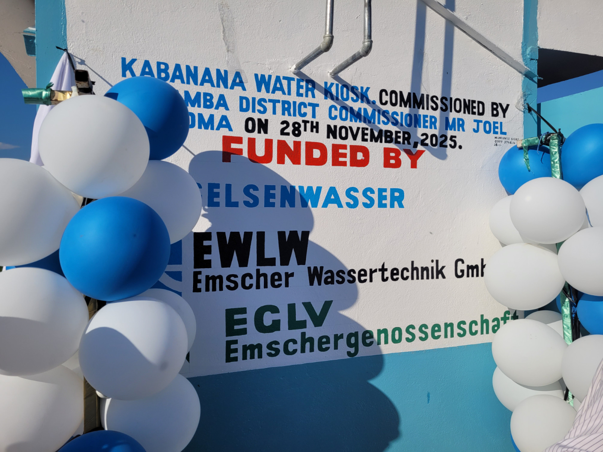 Wasserkiosk in Sambia  © Randolf Coburg/Emscher Wassertechnik 